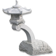 lanterne japonaise en granit - rankei - h90 cm